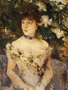 Berthe Morisot Young Woman in Evening Dress France oil painting artist